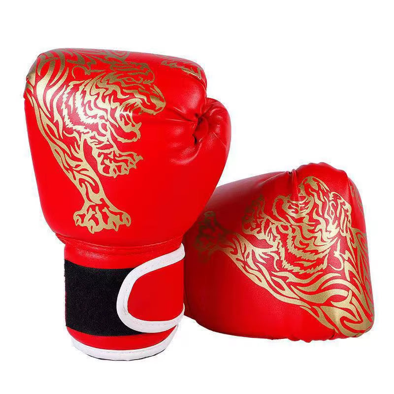 1 Pair Boxing Gloves Adults Women Men Boxing Sanda Gloves Unisex Boxing Training Exercise Leather Gloves Sports Protection Mitts